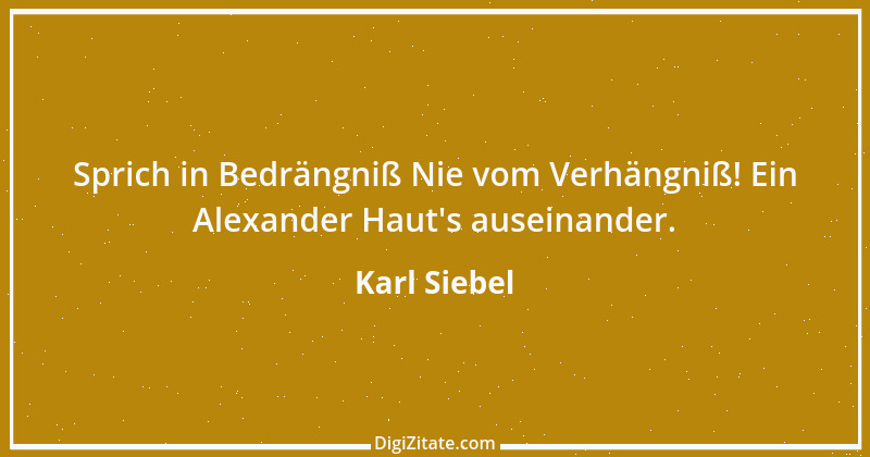 Zitat von Karl Siebel 1