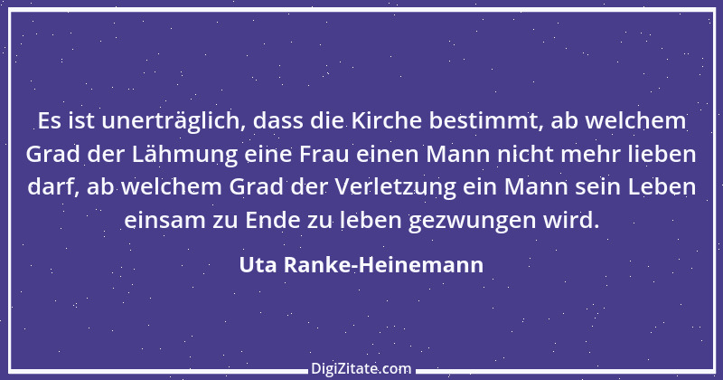 Zitat von Uta Ranke-Heinemann 10