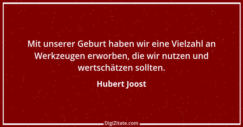 Zitat von Hubert Joost 250