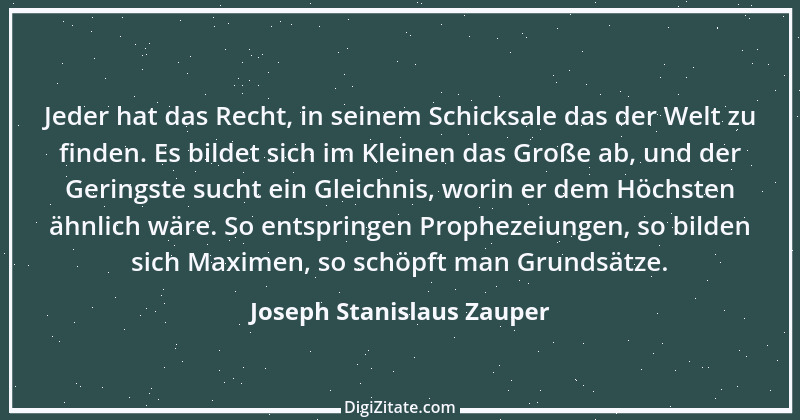 Zitat von Joseph Stanislaus Zauper 26