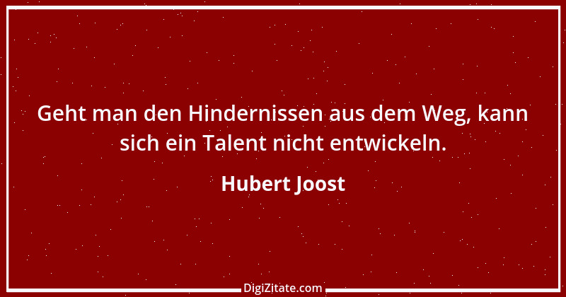 Zitat von Hubert Joost 259