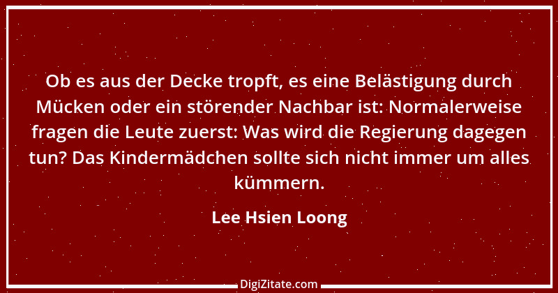 Zitat von Lee Hsien Loong 1