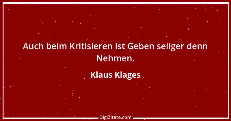 Zitat von Klaus Klages 76