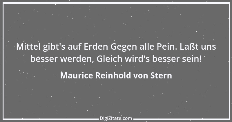 Zitat von Maurice Reinhold von Stern 4