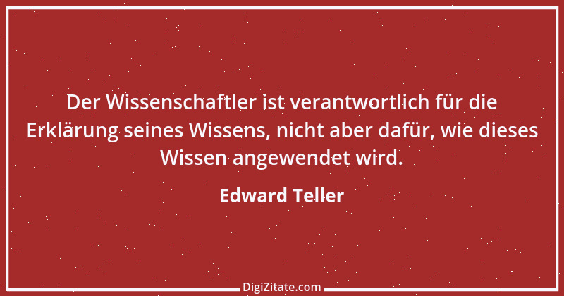 Zitat von Edward Teller 2