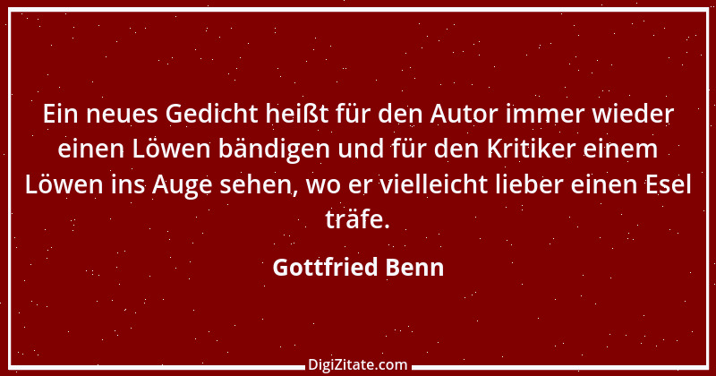 Zitat von Gottfried Benn 14