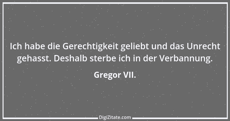 Zitat von Gregor VII. 1