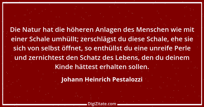 Zitat von Johann Heinrich Pestalozzi 188