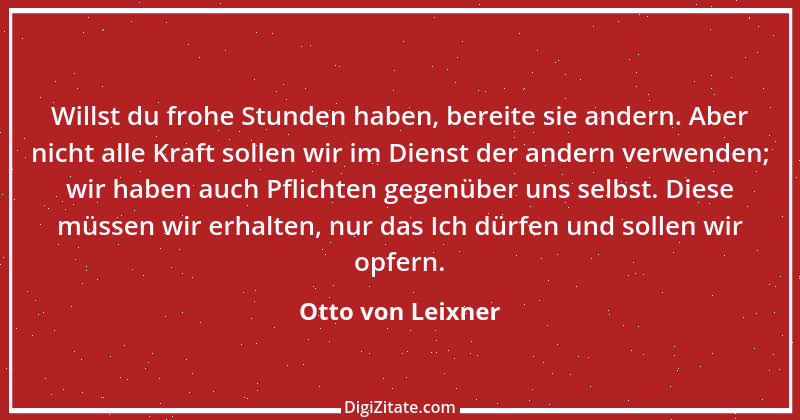 Zitat von Otto von Leixner 16