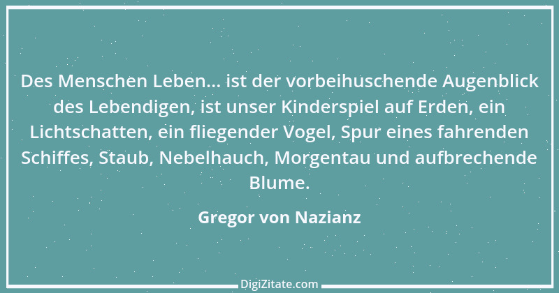 Zitat von Gregor von Nazianz 5